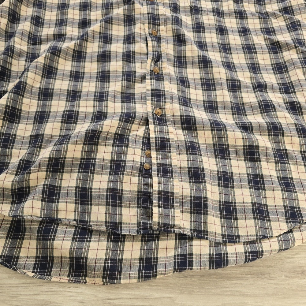 Vintage 90s Colours By Alexander Julian Men 2XL Long Sleeve Shirt Plaid Blue - Picture 3 of 9